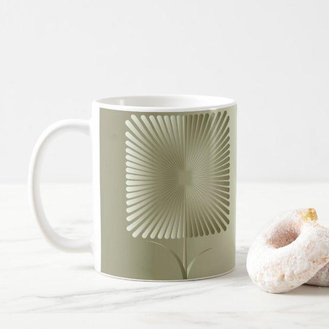Mug Fleur carrée dorée (Avec donut)