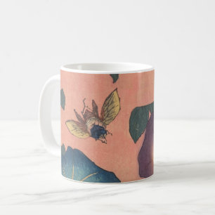 Mug Fleur d'abeille rose Art classique Hokusai