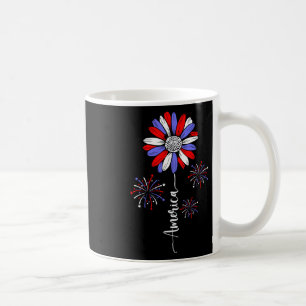 Mug Fleur Daisy 4 juillet Fête de l'Indépendance Patri
