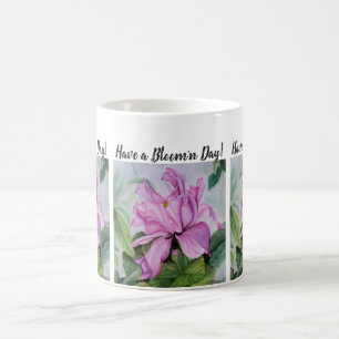 Mug Fleur d'aquarelle d'orchidée rose chaud