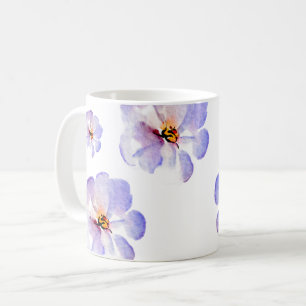 Mug Fleur d'aquarelle indigo élégante