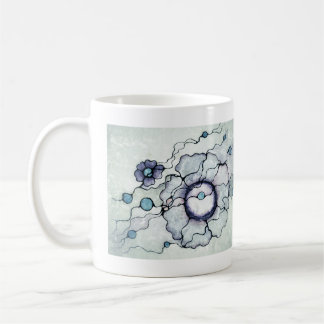 Mug Fleur d'art abstrait neurographique | Dessin à la