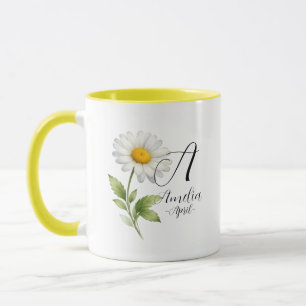 Mug Fleur d'avril – Conception de monogramme de margue