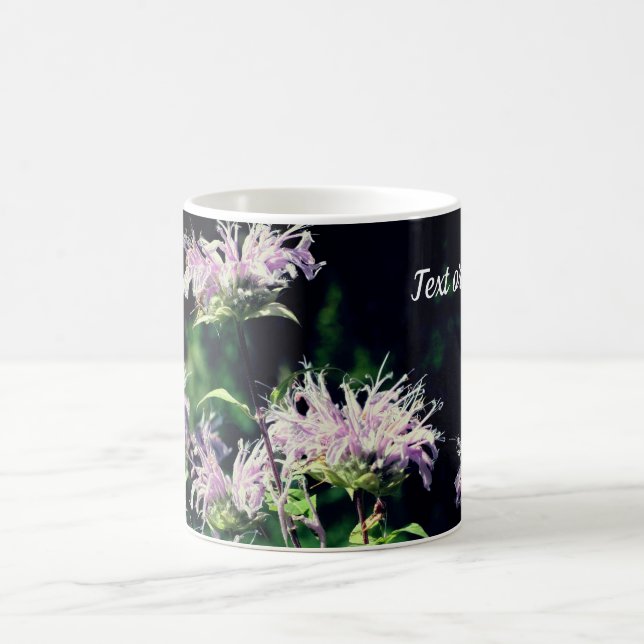 Mug Fleur de baume d'abeille violet personnalisée (Centre)