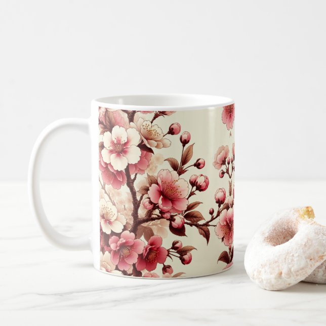 Mug Fleur de cerise (Avec donut)