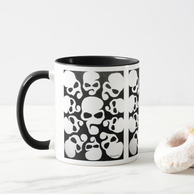 Mug Fleur de crâne (Avec donut)