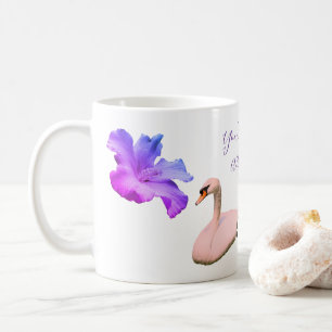 Mug Fleur de cygne et d'Hibiscus unique personnalisée