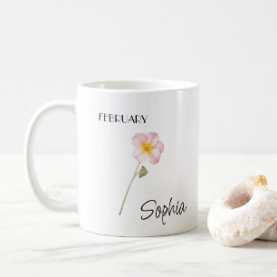 Mug Fleur de février personnalisée