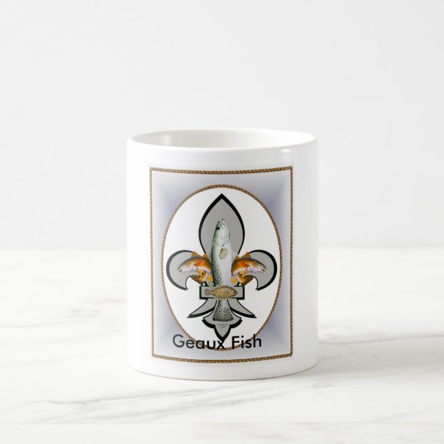Mug Fleur de Geaux Fish (Centre)