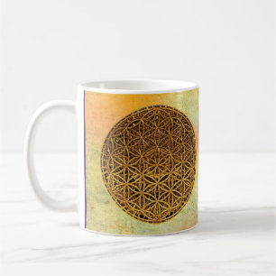 Mug Fleur de la vie / Blume des Lebens - médaille d'or