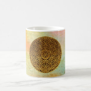 Mug Fleur de la vie / Blume des Lebens - médaille d'or