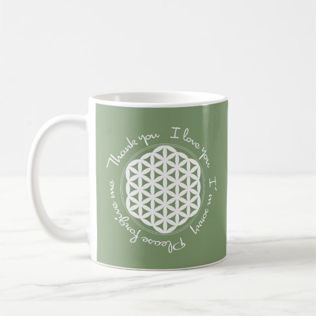 Mug Fleur de la vie Ho'oponopono (Gauche)