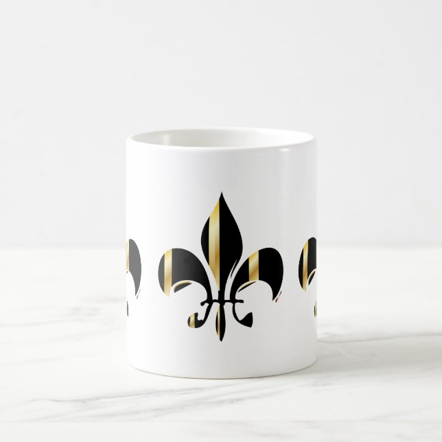 Mug Fleur de Lis noir et or (Centre)