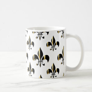 Mug Fleur de Lis/noir/or