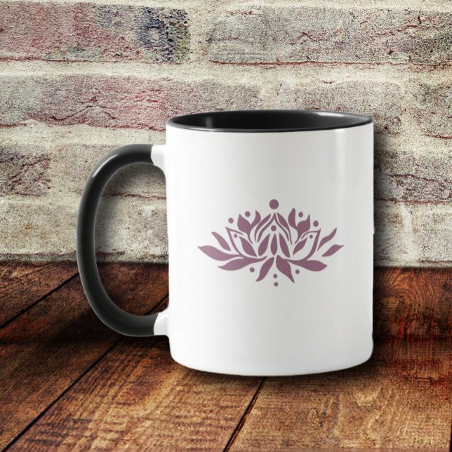 Mug Fleur de Lotus Flamboyante Personnalisable (Créateur téléchargé)