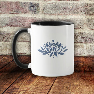Mug Fleur de Lotus Flamboyante Personnalisable