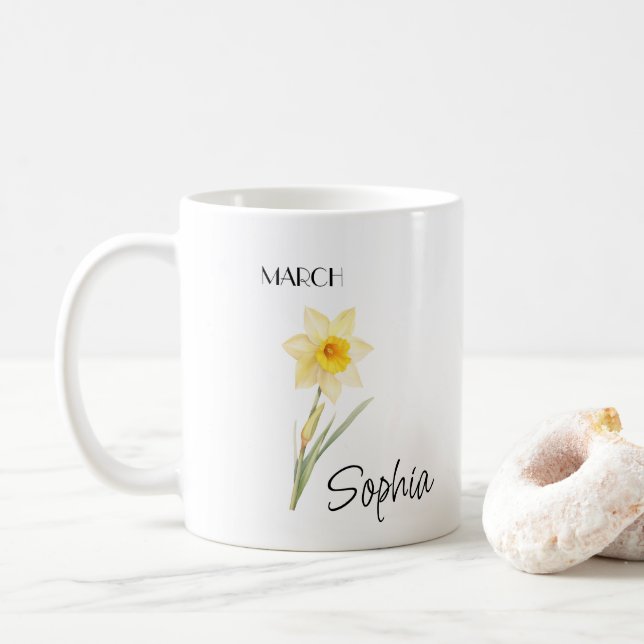 Mug Fleur de mars personnalisée (Avec donut)