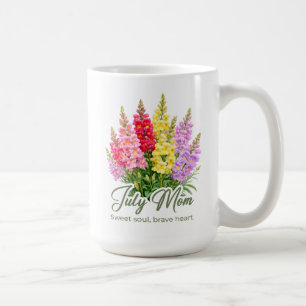 Mug Fleur de naissance de juillet Inspirante Maman Wra