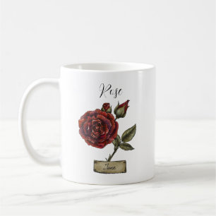 Mug Fleur de naissance JUIN Rose d'anniversaire