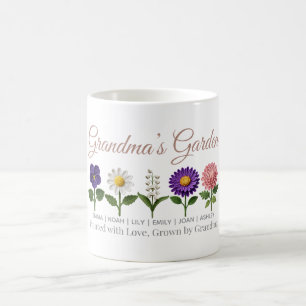 Mug Fleur de naissance personnalisée au crochet de gra