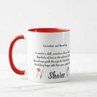 Mug Fleur de naissance personnalisée en janvier