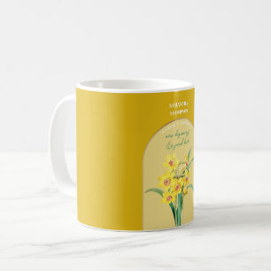 Mug Fleur de naissance personnalisée Mois mars Daffodi