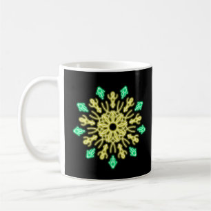 Mug Fleur de néon jaune et vert