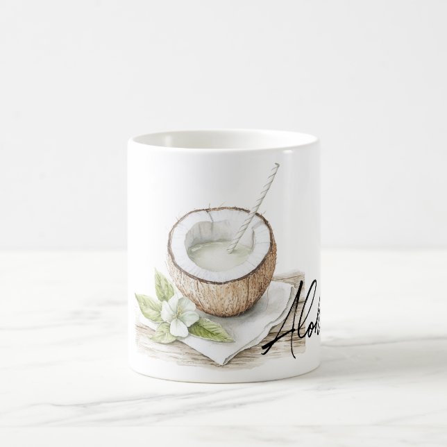 Mug Fleur de noix de coco tropicale Aloha (Centre)