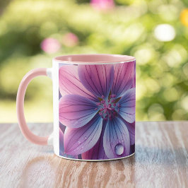 Mug Fleur de printemps rose et pourpre Lilac