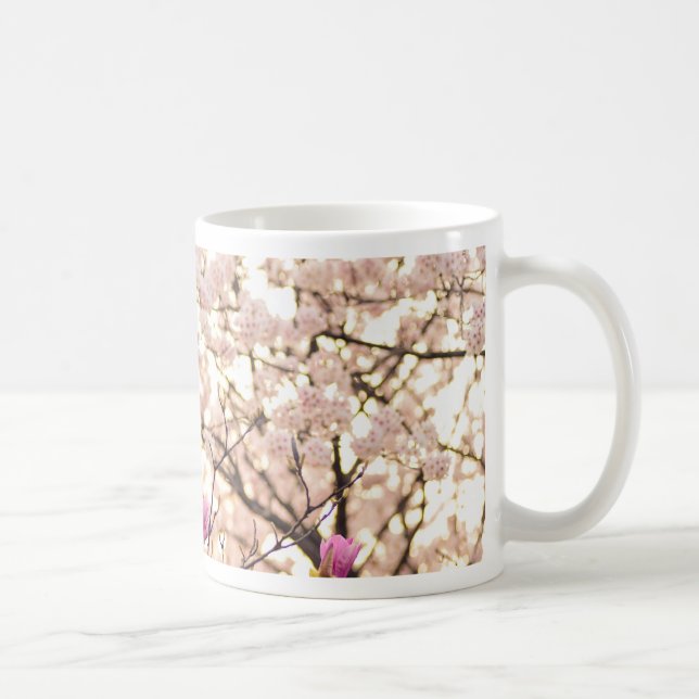 Mug Fleur de printemps rose pourpre en floraison (Droite)