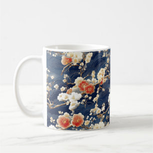 Mug Fleur de prune rouge et blanche