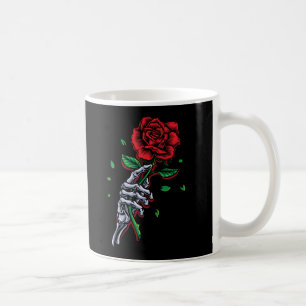 Mug Fleur de rose rouge squelette