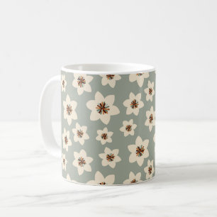 Mug Fleur de sauge - arrière - plan vert sauge