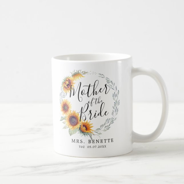 Mug Fleur de tournesol | Mère de la mariée (Droite)