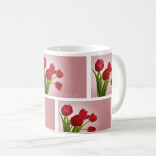 Mug Fleur de tulipes rouges - Design floral élégant