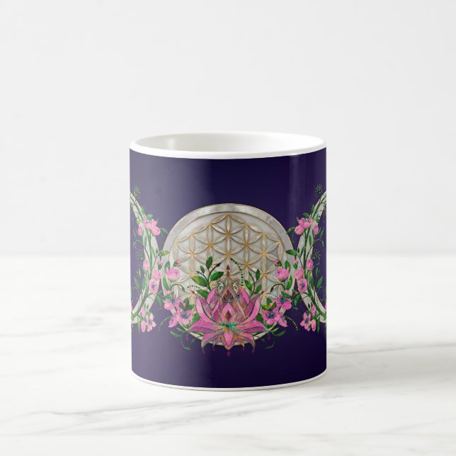 Mug Fleur de vie Triple Lune Lotus (Centre)