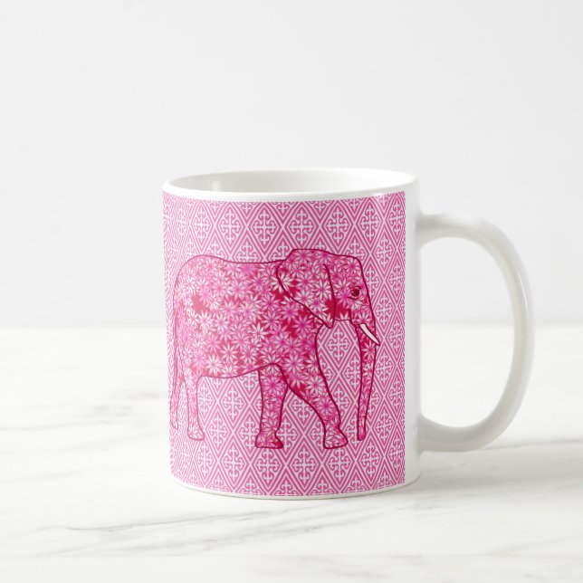 Mug Fleur d'éléphant - rose fuchsia (Droite)