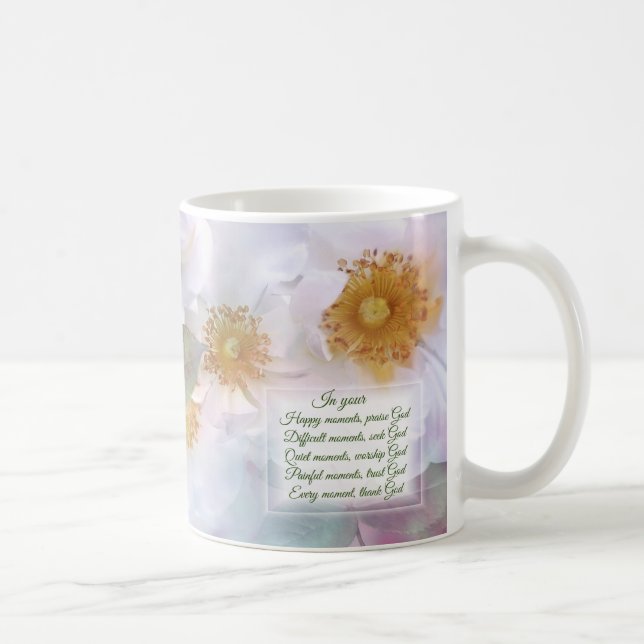 Mug Fleur délicate avec devis (Droite)