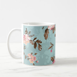 Mug fleur design motif textile illustration, arrière