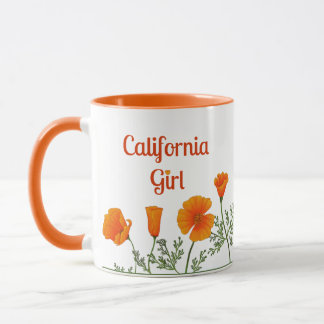 Mug Fleur d'État autochtone de Californie Girl Orange 
