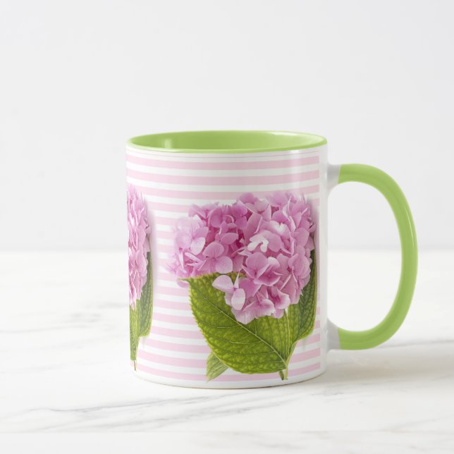 Mug Fleur d'hortensia rose (Droite)