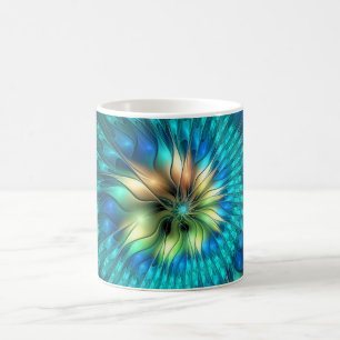 Mug Fleur d'Imaginaire lumineux, Fractale Abstraite co