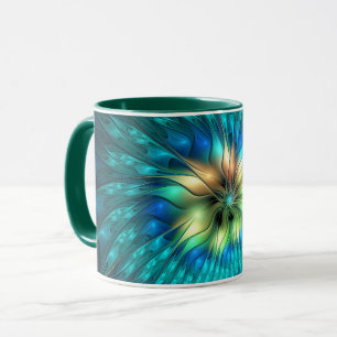 Mug Fleur d'Imaginaire lumineux, Fractale Abstraite co