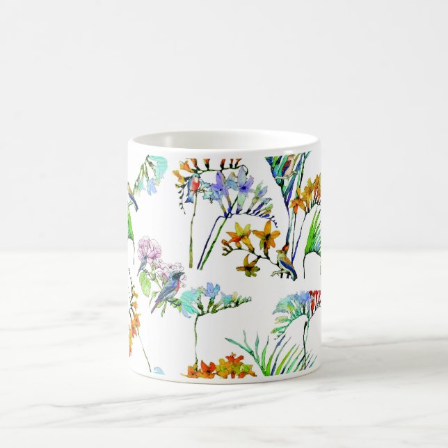 Mug Fleur d'oiseaux de la faune de la flore tropicale (Centre)
