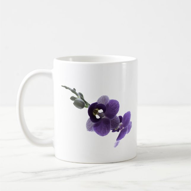 Mug Fleur d'orchidée violette, muqueuse (Gauche)