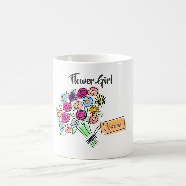 Mug Fleur Fille Personnalisée Fleurs (Centre)