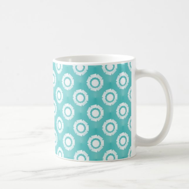 Mug Fleur Funky, Turquoise (Droite)