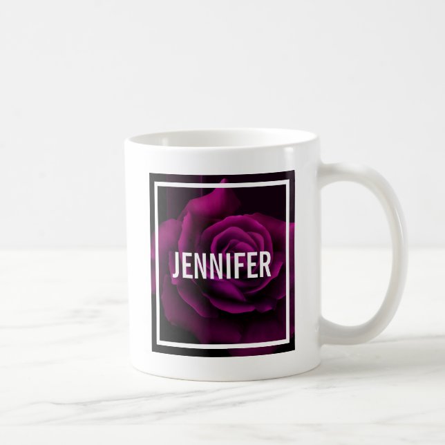 Mug Fleur gothique de rose violet-rouge (Droite)