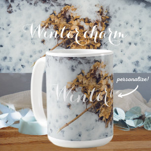 Mug Fleur Hortensia sur la neige