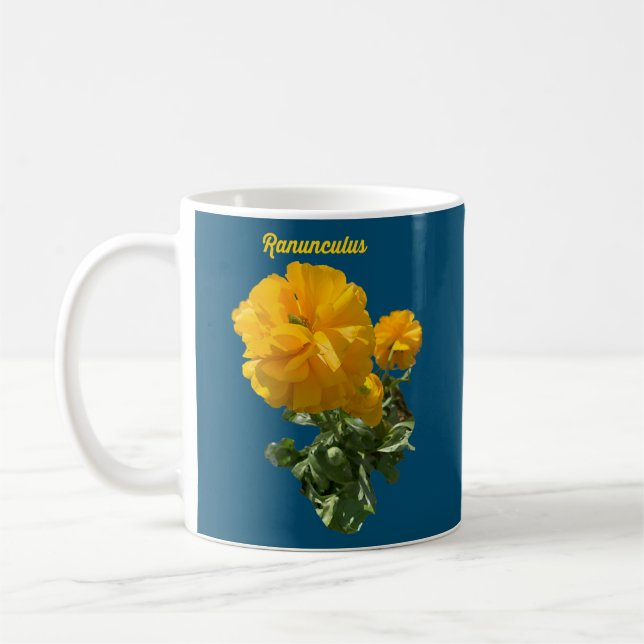 Mug Fleur jaune Ranunculus  (Gauche)